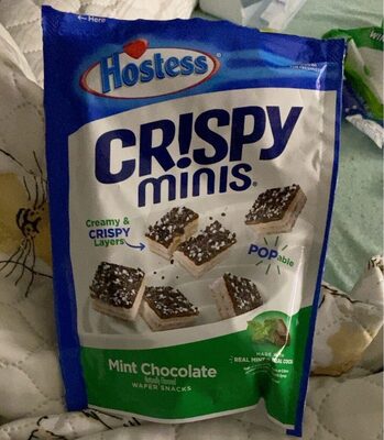 Mint Chocolate Flavored Cr!Spy Minis Wafer Snacks, Mint Chocolate