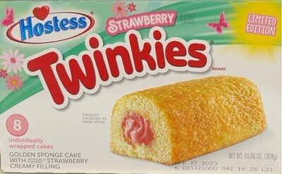 Strawberry Golden Sponge Cake With Creamy Filling, Strawberry