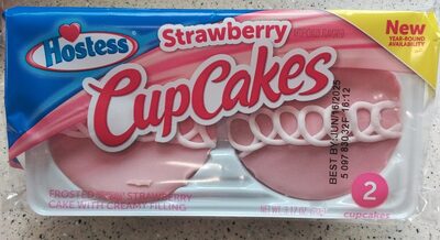 Strawberry Frosted Cupcakes With Creamy Filling, Strawberry
