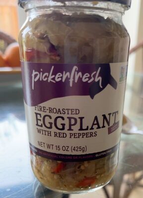 Hot Fire-Roasted Eggplant With Red Peppers, Hot Fire-Roasted With Red Peppers