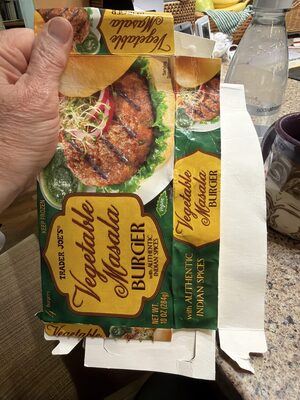 Trader Joe's, Vegetable Masala Burger With Authentic Indian Spices
