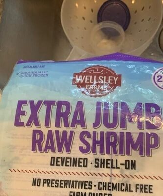 Deveined, Shell-On Extra Jumbo Raw Shrimp