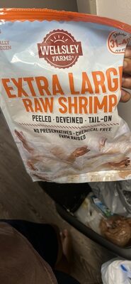 Peeled, Deveined, Tail-On Extra Large Raw Shrimp