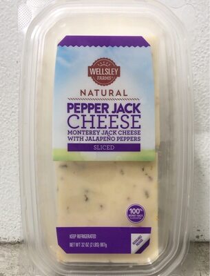 Pepper Jack Monterey Jack Sliced Cheese With Jalapeno Peppers, Pepper Jack