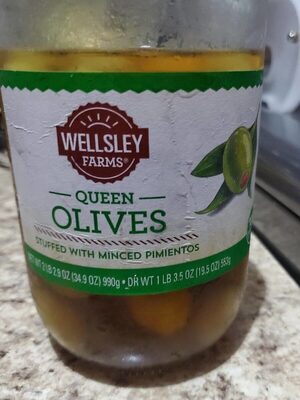 Spanish Queen Olives Stuffed With Minced Pimientos, Minced Pimientos