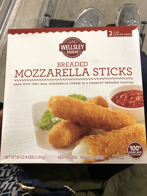 Breaded Mozzarella Sticks, Breaded Mozzarella