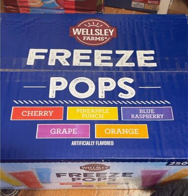 Assorted Freeze Pops, Cherry, Pineapple Punch, Blue Raspberry, Grape, Orange