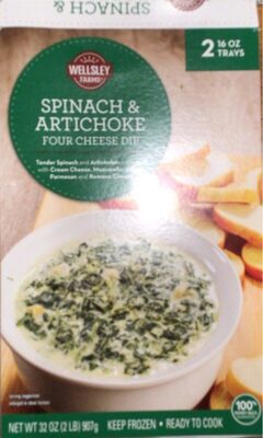 Spinach & Artichoke Tender Spinach And Artichokes Combined With Cream Cheese, Mozzarella, Asiago, Parmesan And Romano Four Cheese Dip, Spinach & Artichoke