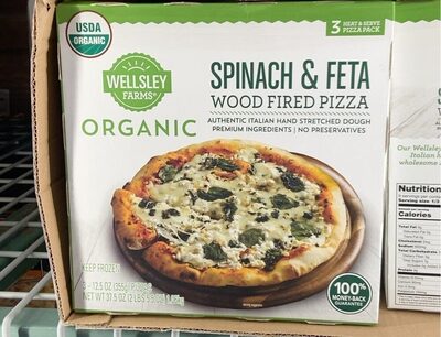 Spinach & Feta Organic Wood Fired Pizza, Spinach & Feta
