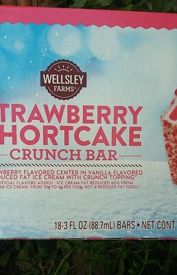 Strawberry Shortcake Strawberry Flavored Center In Vanilla Flavored Reduced Fat Ice Cream With Crunch Topping Crunch Bars, Strawberry Shortcake