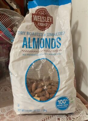 Dry Roasted & Unsalted Almonds, Dry Roasted & Unsalted