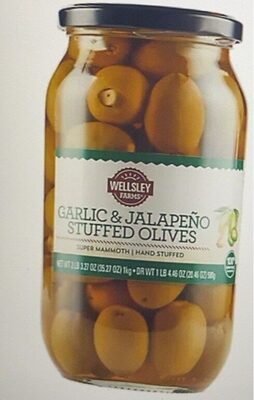 Garlic & Jalapeno Stuffed Olives, Garlic & Jalapeno