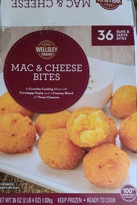 Mac & Cheese A Crunchy Coating Filled With Cavatappi Pasta And A Creamy Blend Of Three Cheeses Bites, Mac & Cheese