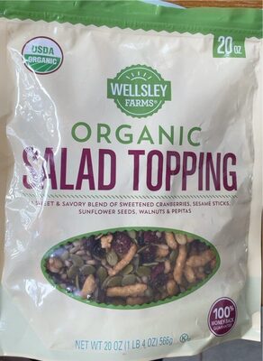 Salad Topping Organic Blend Of Sweetened Cranberries, Sesame Sticks, Sunflower Seeds, Walnuts & Pepitas, Salad Topping