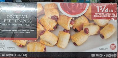 Cocktail Beef Franks Wrapped In Puff Pastry, Cocktail Beef