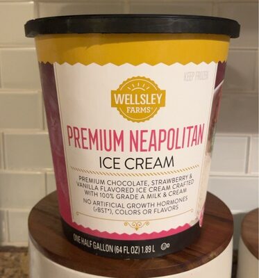 Neapolitan Premium Chocolate, Strawberry & Vanilla Flavored Ice Cream, Neapolitan