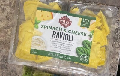 Spinach & Cheese Ravioli Traditional Italian Style Pasta Filled With Spinach And A Four Cheese Blend Of Ricotta, Mozzarella, Parmesan And Fontina Cheeses, Spinach & Cheese