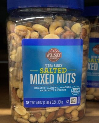 Salted Extra Fancy Roasted Cashews, Almonds, Hazelnuts & Pecans Mixed Nuts, Salted
