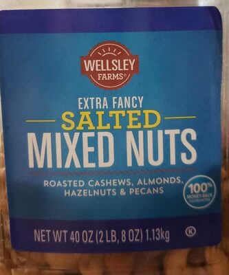 Salted Extra Fancy Roasted Cashews, Almonds, Hazelnuts & Pecans Mixed Nuts, Salted