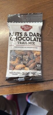 Nuts & Dark Chocolate Chunks, Unsalted Almonds, Salted Cashews & Pecans Trail Mix, Nuts & Dark Chocolate