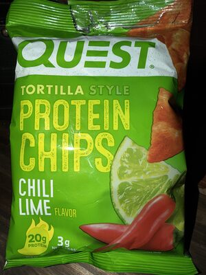 Chili Lime Flavor Tortilla Style Protein Chips, Chili Lime
