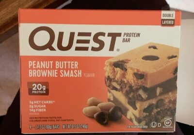 Peanut Butter Brownie Smash Flavor Protein Bars, Peanut Butter Brownie Smash