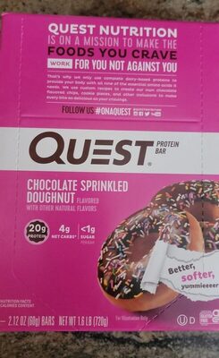Chocolate Sprinkled Doughnut Protein Bars, Chocolate Sprinkled Doughnut