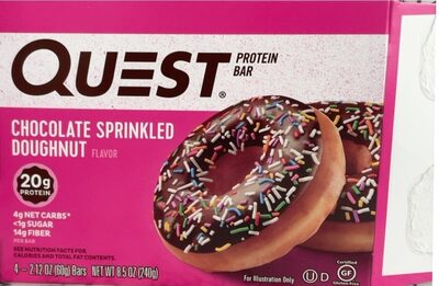 Chocolate Sprinkled Doughnut Protein Bars, Chocolate Sprinkled Doughnut