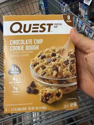 Chocolate Chip Cookie Dough Protein Bars, Chocolate Chip Cookie Dough