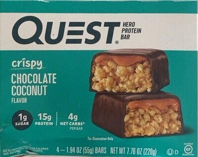 Chocolate Coconut Flavor Crispy Hero Protein Bar, Chocolate Coconut