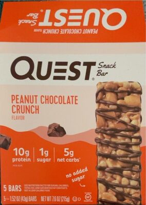 Peanut Chocolate Crunch Flavor Snack Bars, Peanut Chocolate Crunch
