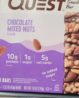 Chocolate Mixed Nuts Flavor Snack Bars, Chocolate Mixed Nuts