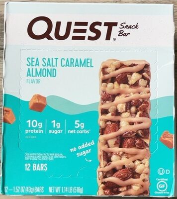 Sea Salt Caramel Almond Flavor Snack Bar, Sea Salt Caramel Almond