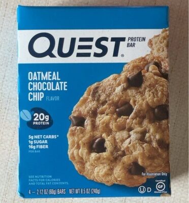 Oatmeal Chocolate Chip Flavor Protein Bar, Oatmeal Chocolate Chip