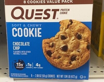 Chocolate Chip Soft & Chewy Protein Cookies, Chocolate Chip