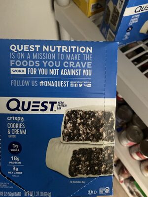 Cookies & Cream Crispy Hero Protein Bars, Cookies & Cream