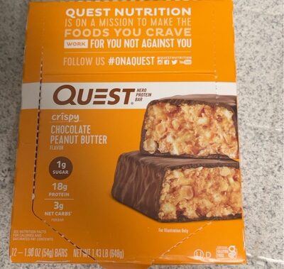 Chocolate Peanut Butter Crispy Hero Protein Bars, Chocolate Peanut Butter