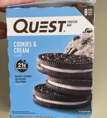 Cookies & Cream Flavor Protein Bars, Cookies & Cream
