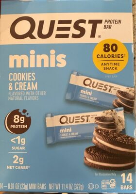 Cookies & Cream Minis Protein Bars, Cookies & Cream
