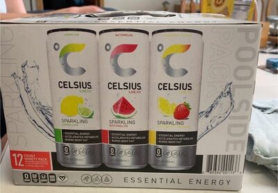 Sparkling Essential Energy Drink, Lemon Lime; Watermelon; Strawberry Lemonade