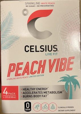 Peach Vibe Sparkling Energy Drink, Peach Vibe