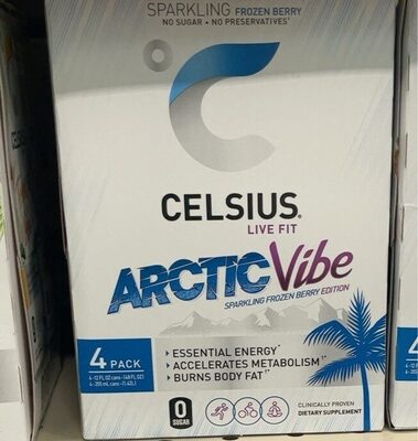 Arctic Vibe Frozen Berry Sparkling Energy Drink, Arctic Vibe