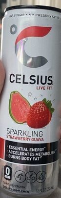 Sparkling Strawberry Guava Energy Drink, Strawberry; Guava