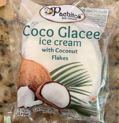 Coconut Flavored Ice Cream With Coconut Flakes, Coconut