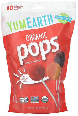Organic Pops, Pomegranate Pucker, Wet-Face Watermelon, Strawberry Smash, Googly Grape, Very Very Cherry, Perfectly Peach, Razzmatazz Berry, Mango Tango