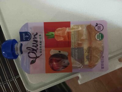Plum Organics Stage 2 Organic Apple & Carrot 4 oz Pouch