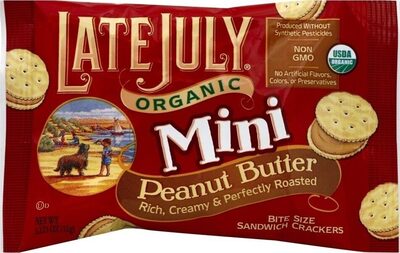 Peanut Butter Organic Minis Bite Size Sandwiches, Peanut Butter