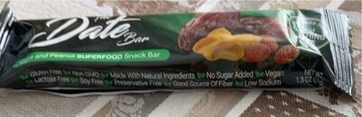 Date And Peanut Superfood Snack Bar, Date And Peanut