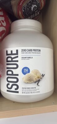 Creamy Vanilla Flavored Zero Carb Protein Powder, Creamy Vanilla