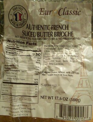 Authentic French Sliced Butter Brioche